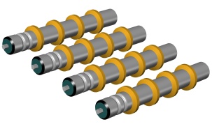 Inverted A-sec Spacers on Rollers