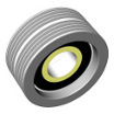 Poly-V Micro-V Multi-rib idler pulley