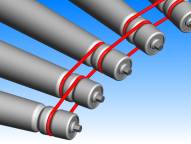 High Tension HT Red belts on curve