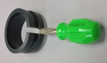 E-Z Groove opened with Screwdriver